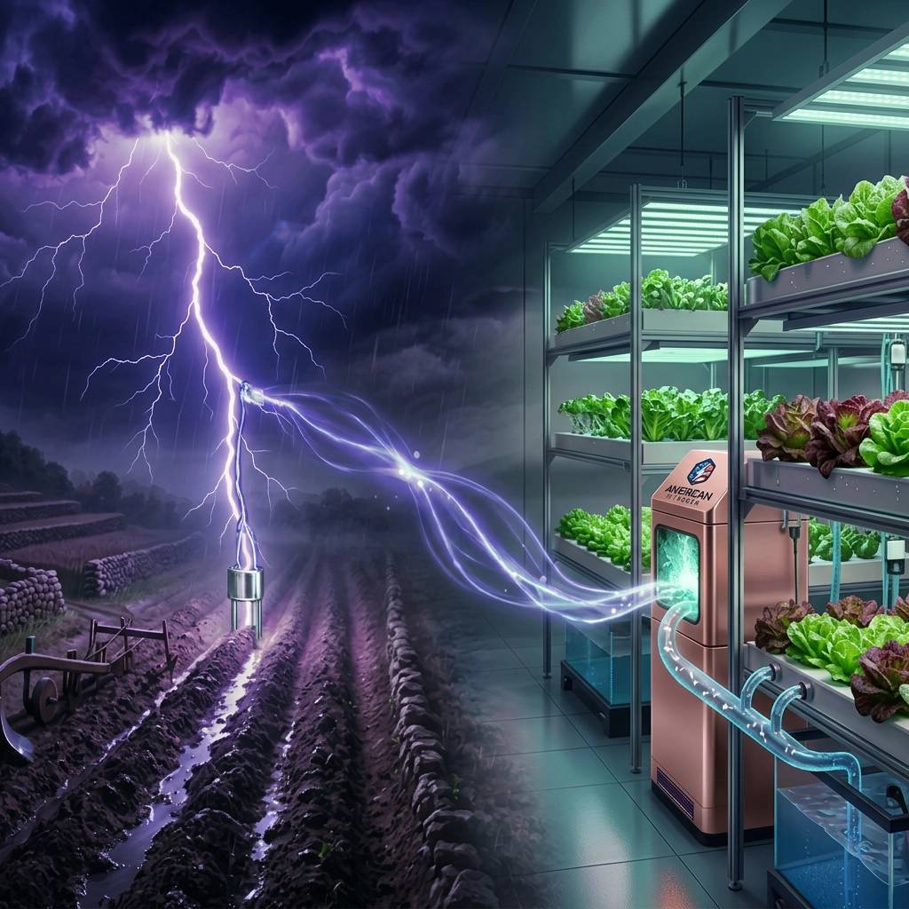 American Nitrogen Bloombox operating in a lightning-lit field